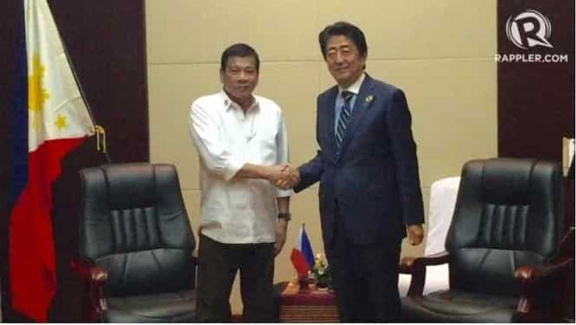 Japanese PM Shinzo Abe says Duterte is famous in Japan