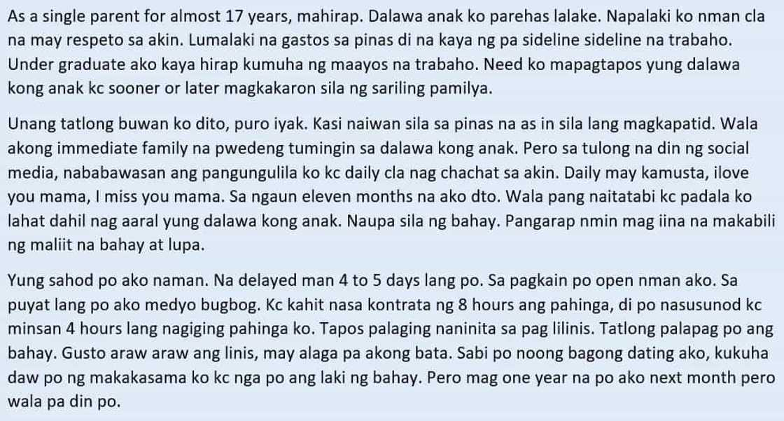 Todo kayod para maabot ang pangarap! Inspiring story of an OFW from Bahrain who's also a single mother of 2 boys Todo kayod para maabot ang pangarap! Inspiring story of an OFW from Bahrain who's also a single mother of 2 boys