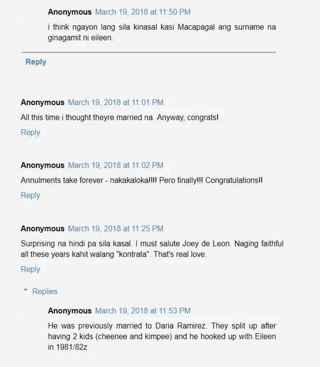 Never too late! Netizens react to Joey de Leon and Eileen Macapagal's wedding Never too late! Netizens react to Joey de Leon and Eileen Macapagal's wedding