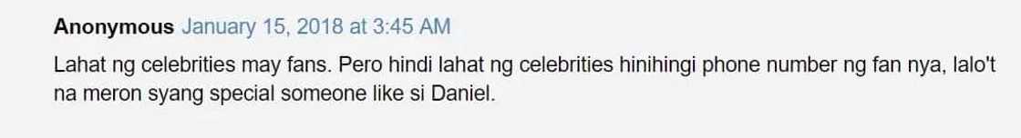 Beastmode ang KN fans sayo ate girl! Fan claims that Daniel Padilla asked for her number and name