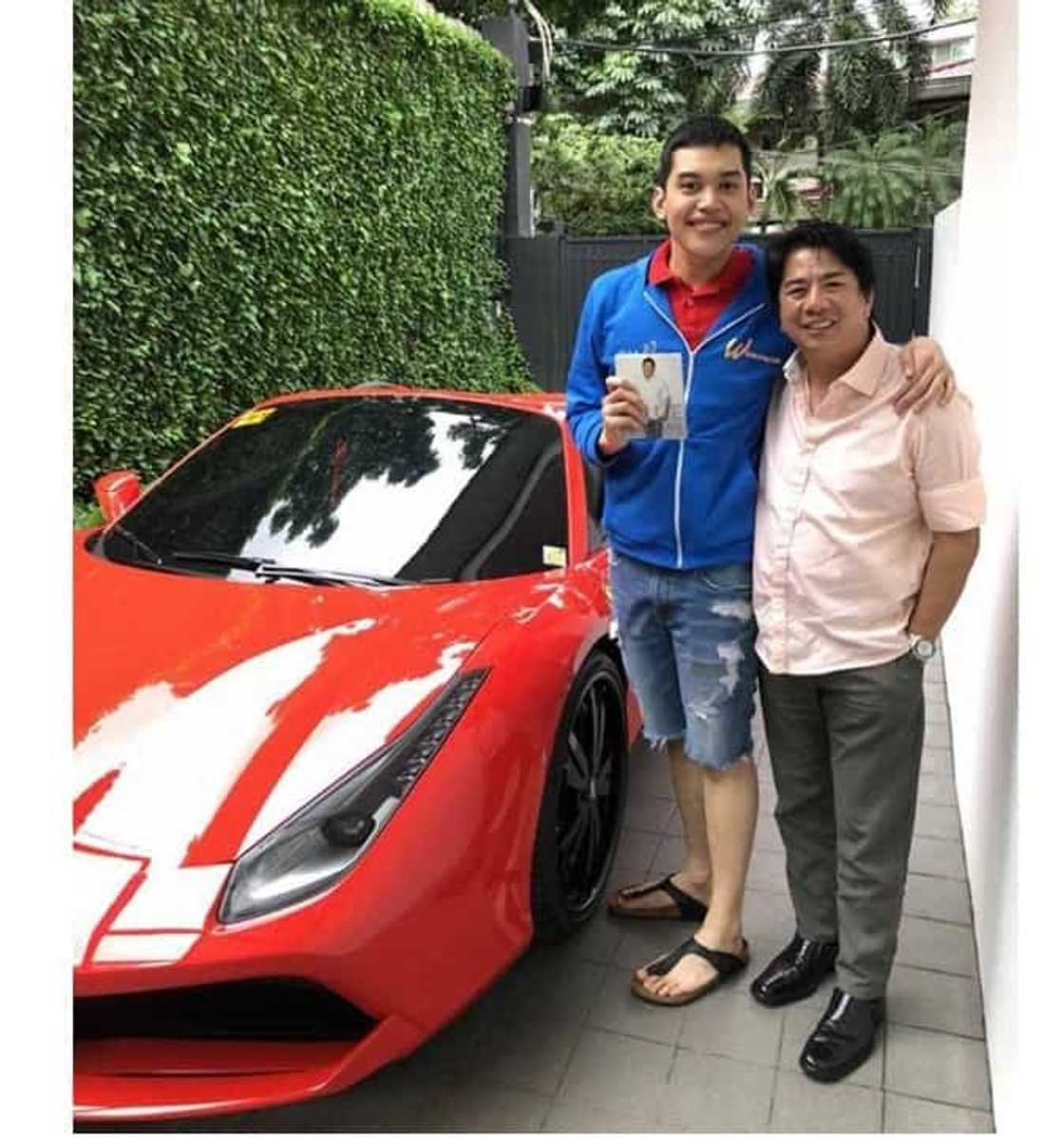 Aba matindi! Willie Revillame lets Josh Aquino ride his flashy 25 Million worth Ferrarri car