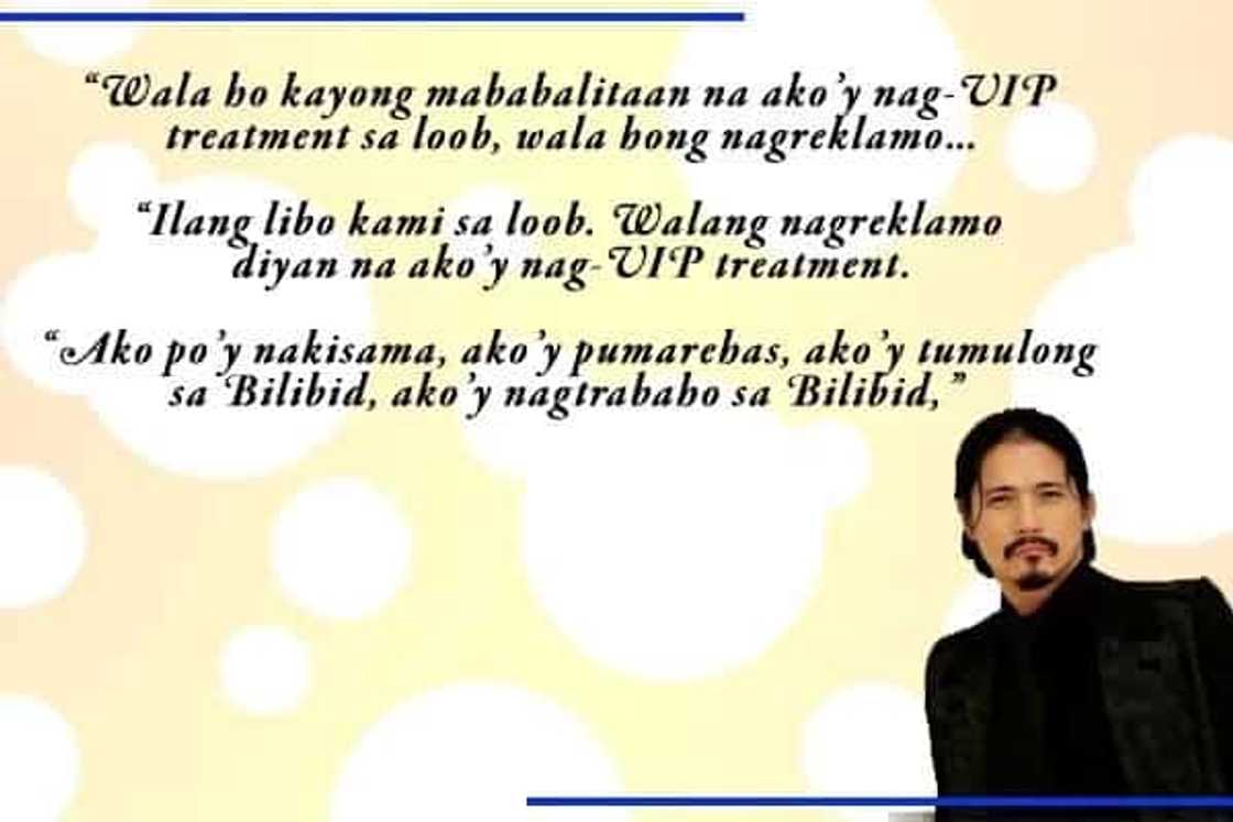 “Ako po’y nakisama, ako’y pumarehas.." Robin Padilla opens up about his experiences as an inmate in New Bilibid Prison “Ako po’y nakisama, ako’y pumarehas.." Robin Padilla opens up about his experiences as an inmate in New Bilibid Prison