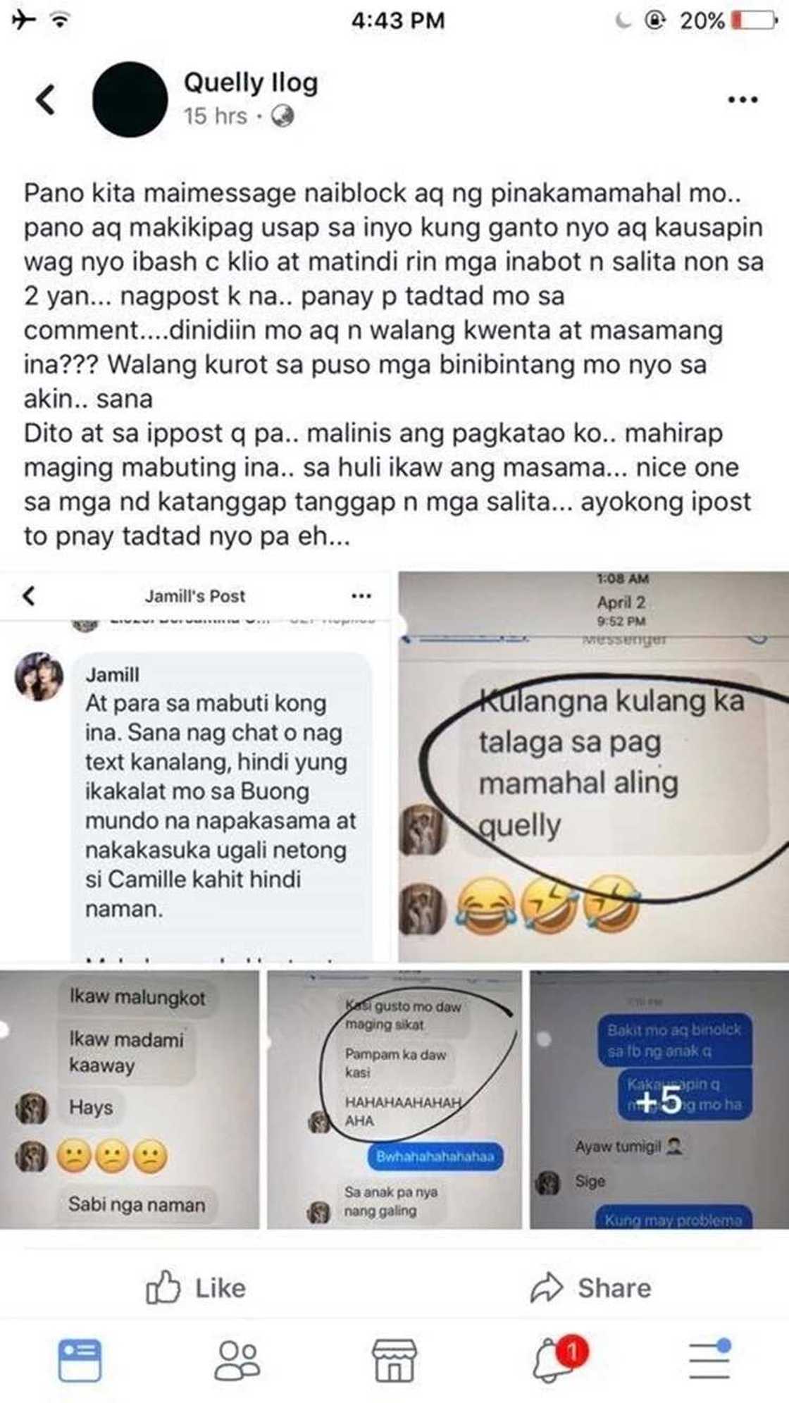 Girl of 'Jamill' love team earns netizens ire after allegedly disrespecting boyfriend's mom Girl of 'Jamill' love team earns netizens ire after allegedly disrespecting boyfriend's mom