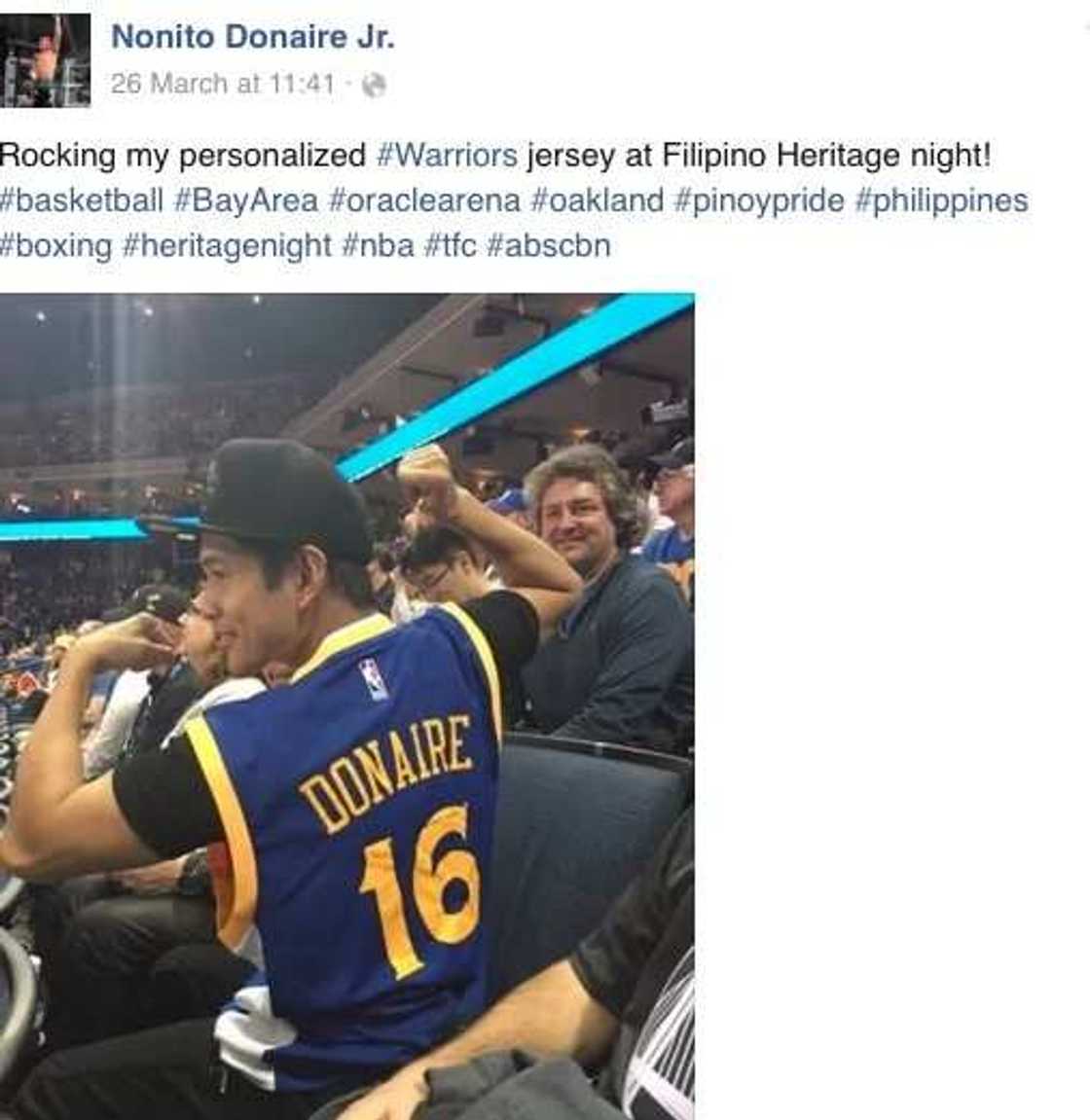 Golden State Warriors hold Filipino Heritage Night