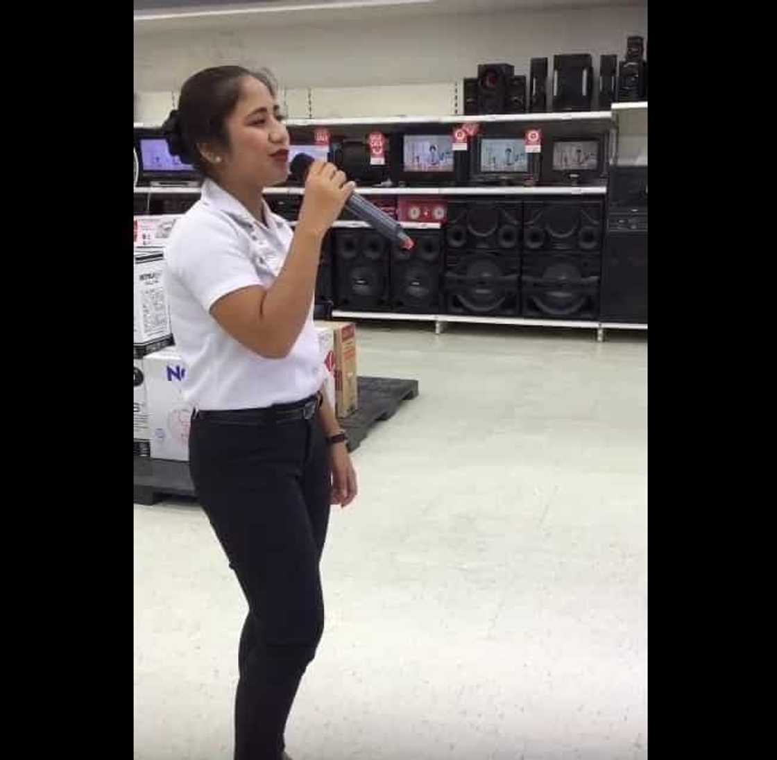 Pinay saleslady stuns netizens with epic version of hit song Pinay saleslady stuns netizens with epic version of hit song
