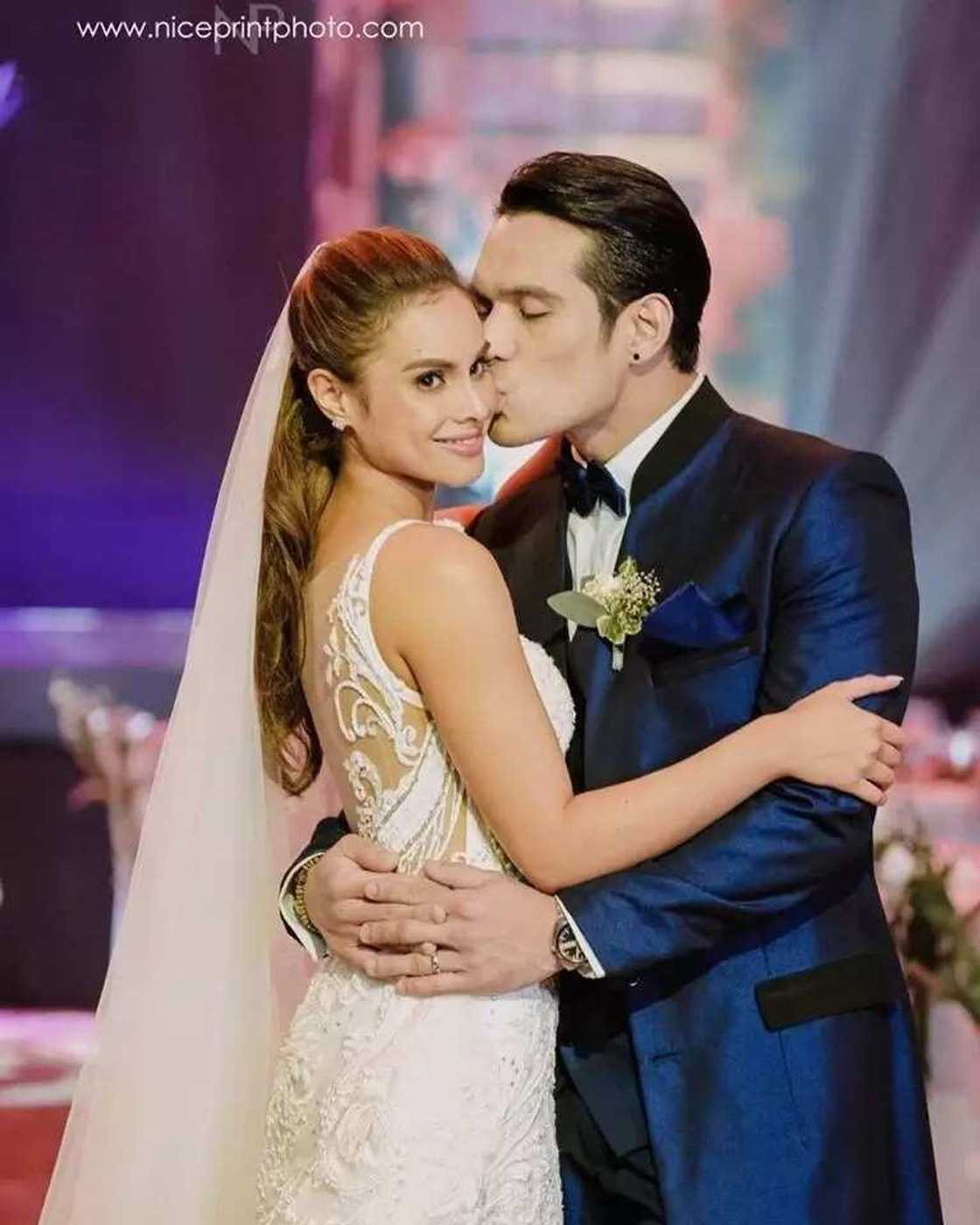 Max Collins wows guests in her Francis Libiran wedding gown