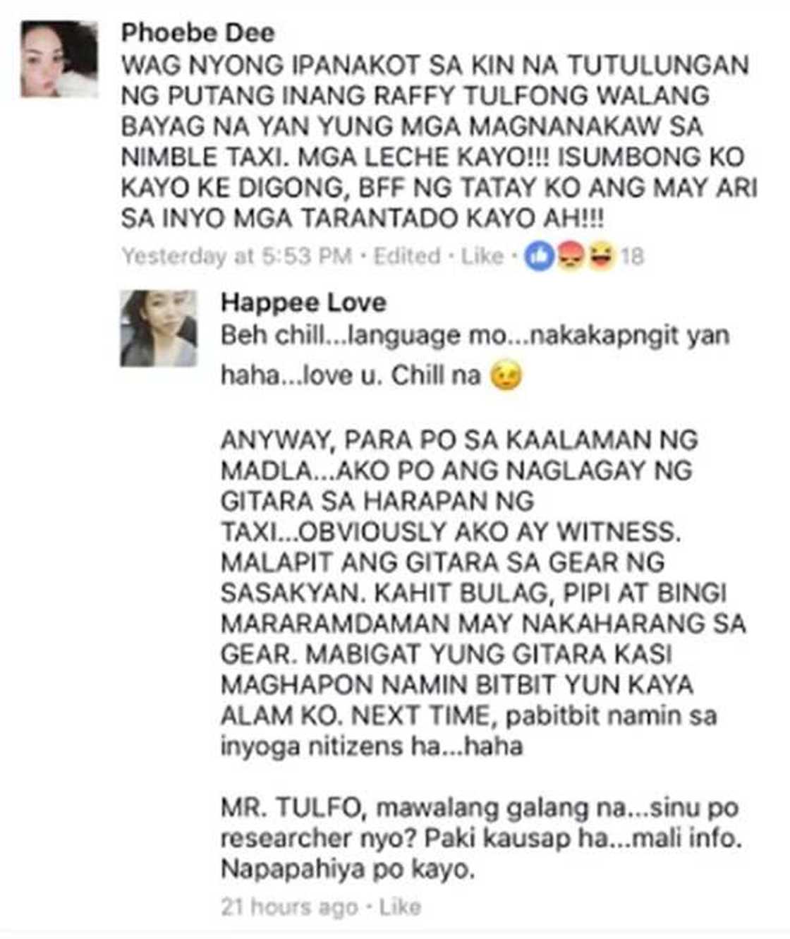 Maegan Aguilar cusses out Raffy Tulfo in light of her taxi theft allegations Maegan Aguilar cusses out Raffy Tulfo in light of her taxi theft allegations