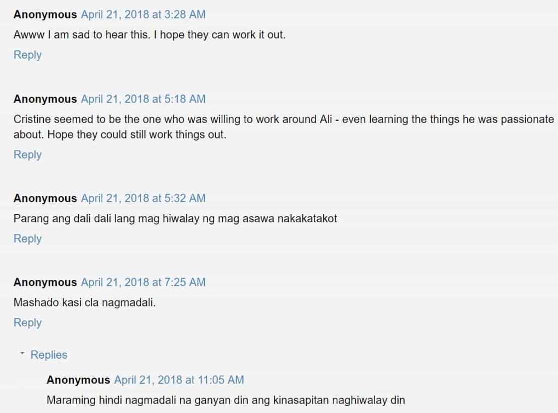 Naghiwalay na raw? Cristine Reyes and Ali Khatibi have allegedly separated Naghiwalay na raw? Cristine Reyes and Ali Khatibi have allegedly separated