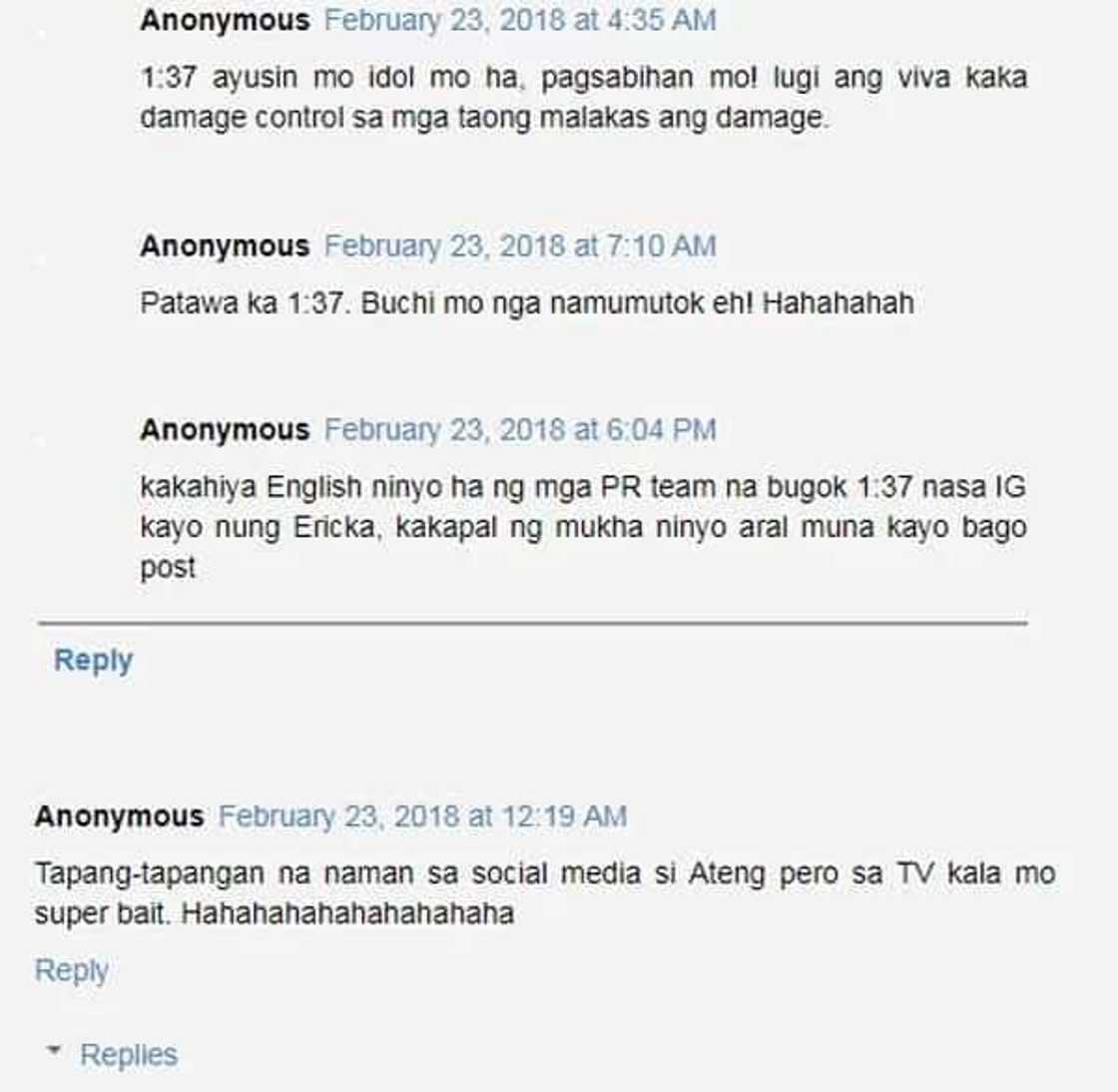 Is Nadine's latest post hitting at Ericka Villongco? Is Nadine's latest post hitting at Ericka Villongco?