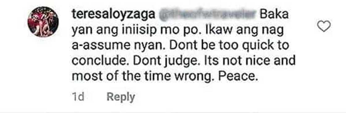 Teresa Loyzaga pinatulan mga netizens na bumabatikos sa Boracay photo ni Diego Loyzaga Teresa Loyzaga pinatulan mga netizens na bumabatikos sa Boracay photo ni Diego Loyzaga