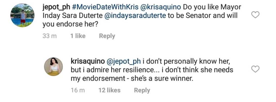 Kris Aquino gets honest about her feelings towards Sharon Cuneta and Inday Sara Duterte Kris Aquino gets honest about her feelings towards Sharon Cuneta and Inday Sara Duterte