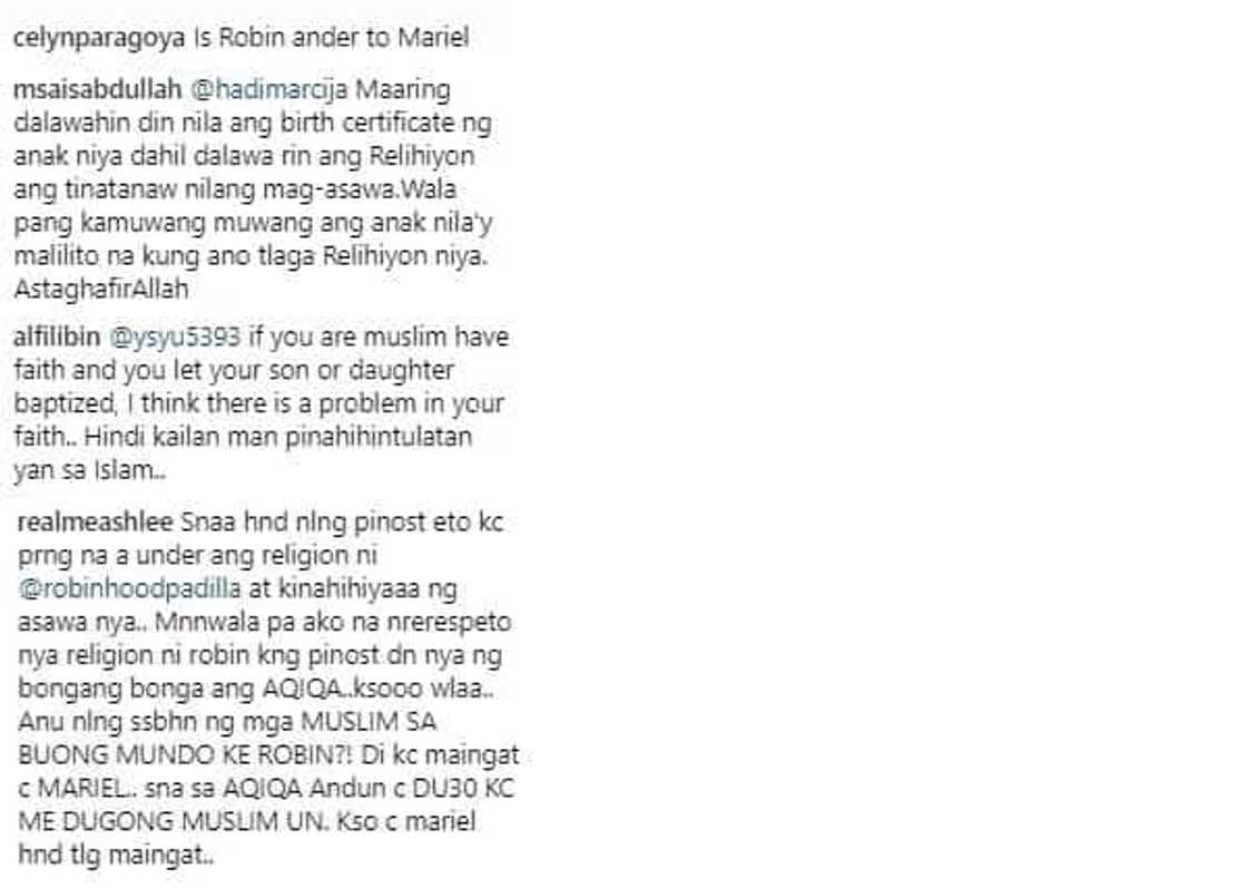 Under daw si Robin? Netizens bash Robin and Mariel Padilla after Catholic baptism of daughter