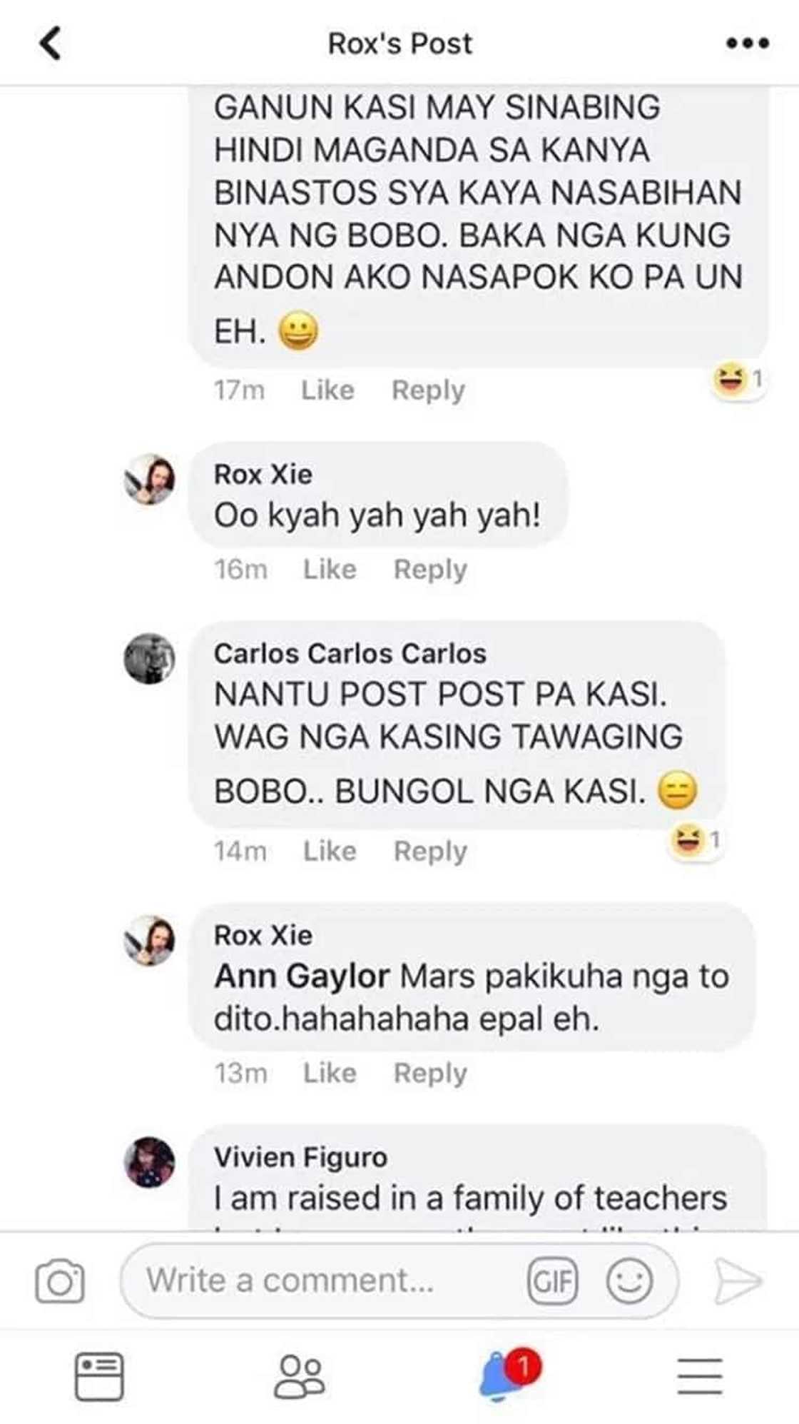 Teacher calls student as 'bobo' on social media