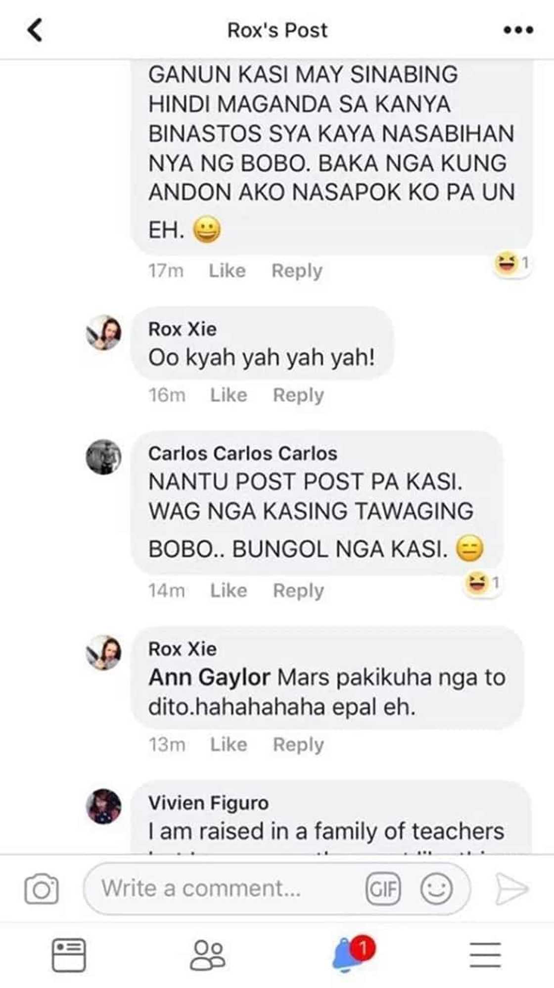 Teacher calls student as 'bobo' on social media Teacher calls student as 'bobo' on social media