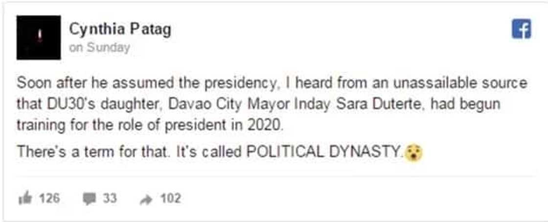 Sara Duterte fires back at Cynthia Patag Sara Duterte fires back at Cynthia Patag