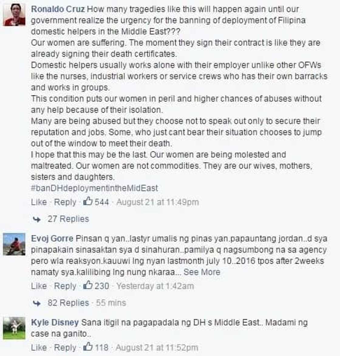 OFW from Jordan dies after being maltreated OFW from Jordan dies after being maltreated