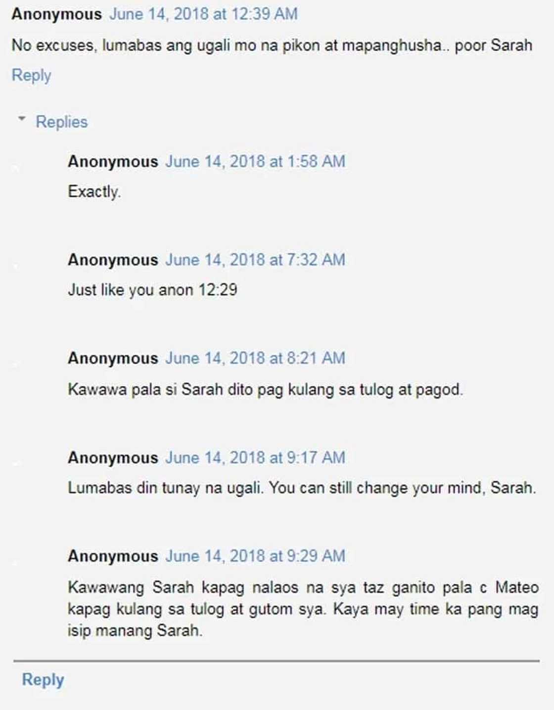 Netizens naaawa kay Sarah Geronimo pagkatapos diumano pinakita ni Matteo Guidicelli ang 'pikon' at 'mapanghusga' ugali