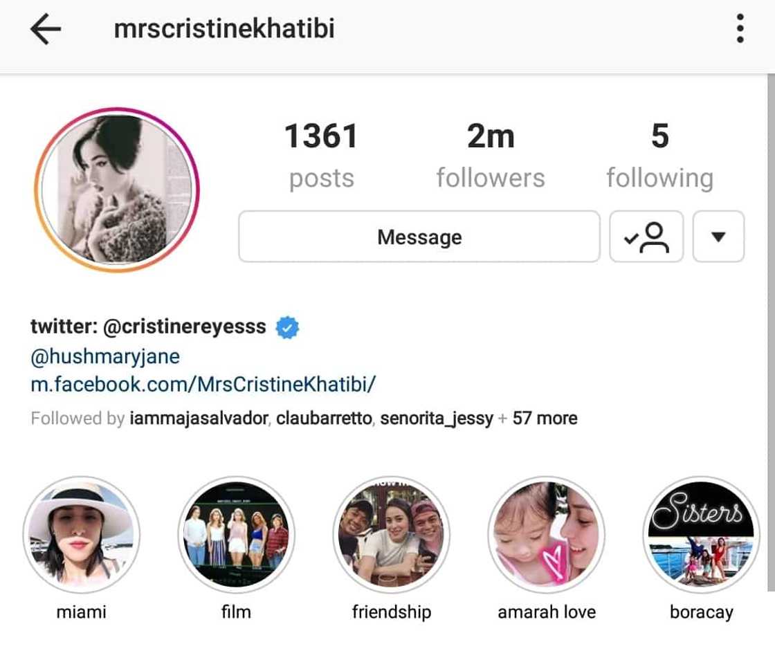 Cristine Reyes inunfollow diumano ang asawang si Ali Khatibi Cristine Reyes inunfollow diumano ang asawang si Ali Khatibi