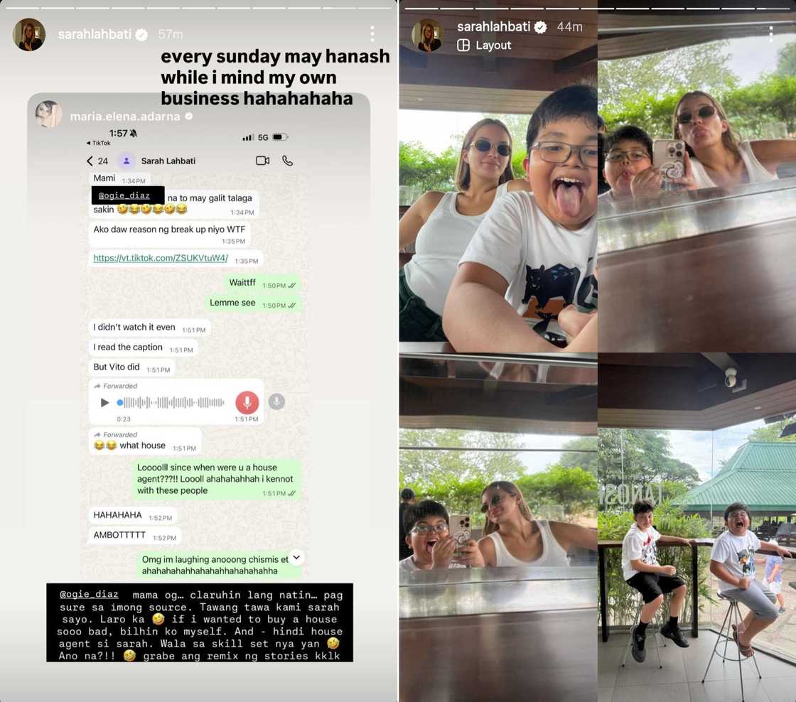 Sarah Lahbati reacts to and reposts Ellen Adarna's Instagram Story on Ogie Diaz Sarah Lahbati reacts to and reposts Ellen Adarna's Instagram Story on Ogie Diaz