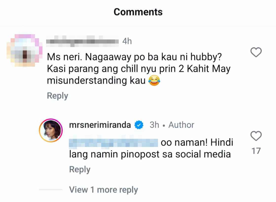 Neri Neig, sinagot ang tanong ng netizen kung nag-aaway ba sila ni Chito Miranda Neri Neig, sinagot ang tanong ng netizen kung nag-aaway ba sila ni Chito Miranda