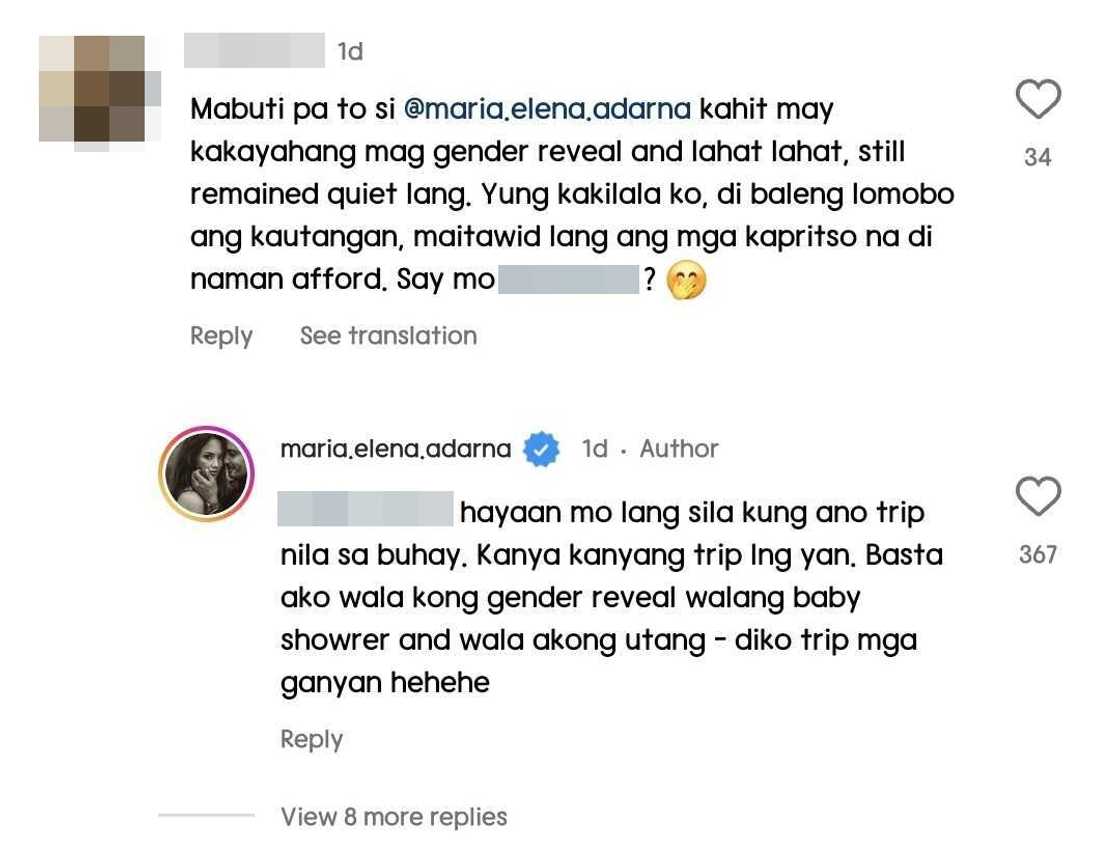 Ellen Adarna, sinagot ang komento ng netizen tungkol sa mga 'gender reveal'