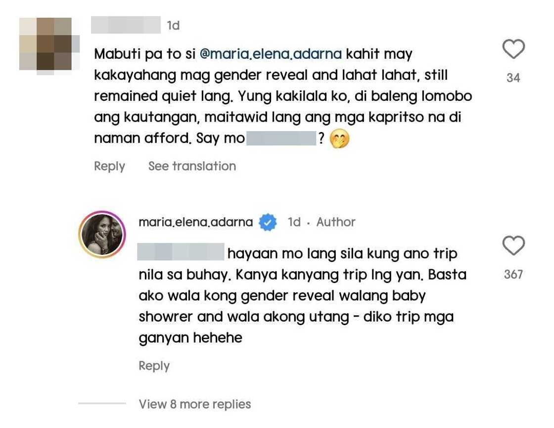 Ellen Adarna, sinagot ang komento ng netizen tungkol sa mga 'gender reveal' Ellen Adarna, sinagot ang komento ng netizen tungkol sa mga 'gender reveal'