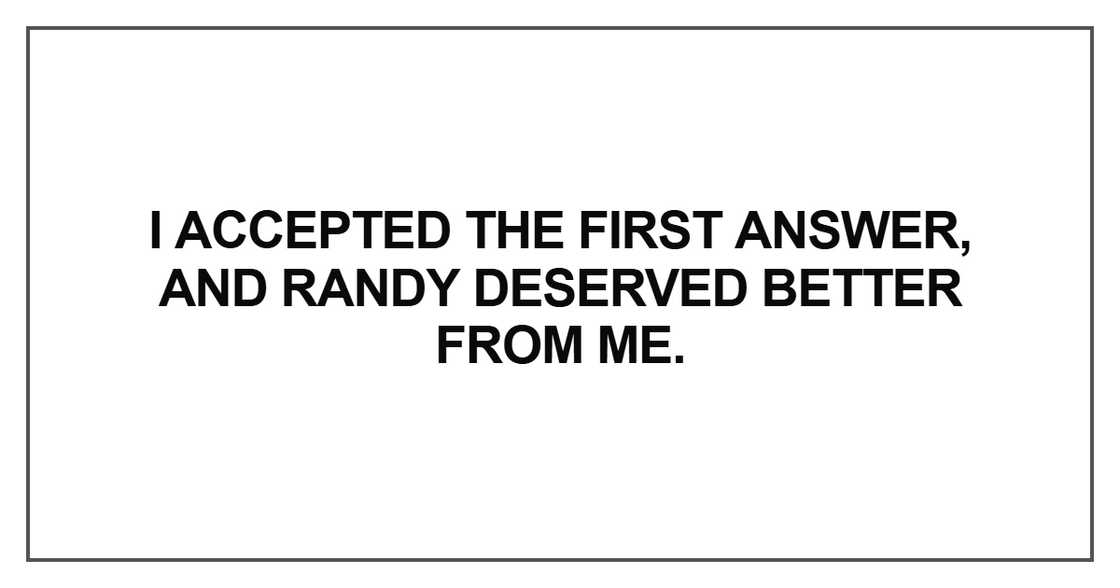 I accepted the first answer, and Randy deserved better from me
