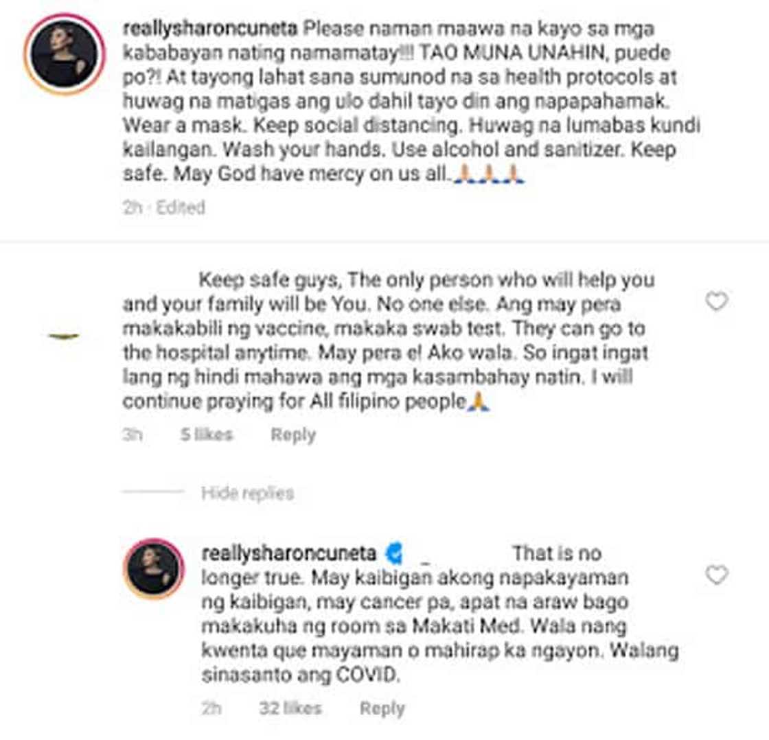 Sharon Cuneta, nagbigay ng mahabang lecture sa netizen na akala'y mayayaman lang ang makakapagpabakuna Sharon Cuneta, nagbigay ng mahabang lecture sa netizen na akala'y mayayaman lang ang makakapagpabakuna