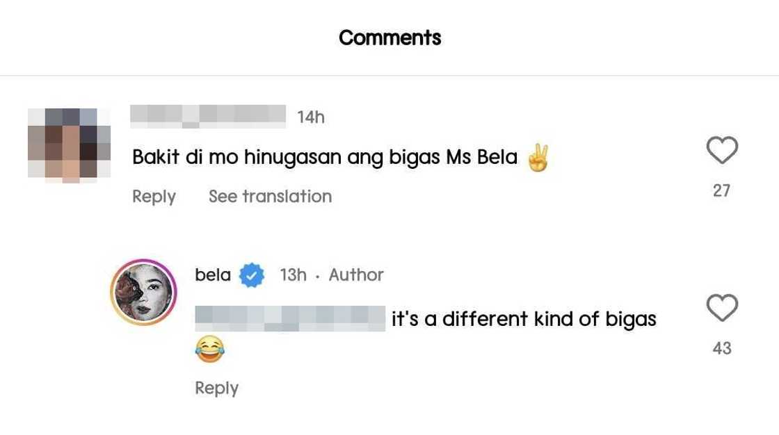 Bela Padilla, sinagot ang tanong ng netizen tungkol sa di niya paghugas ng bigas