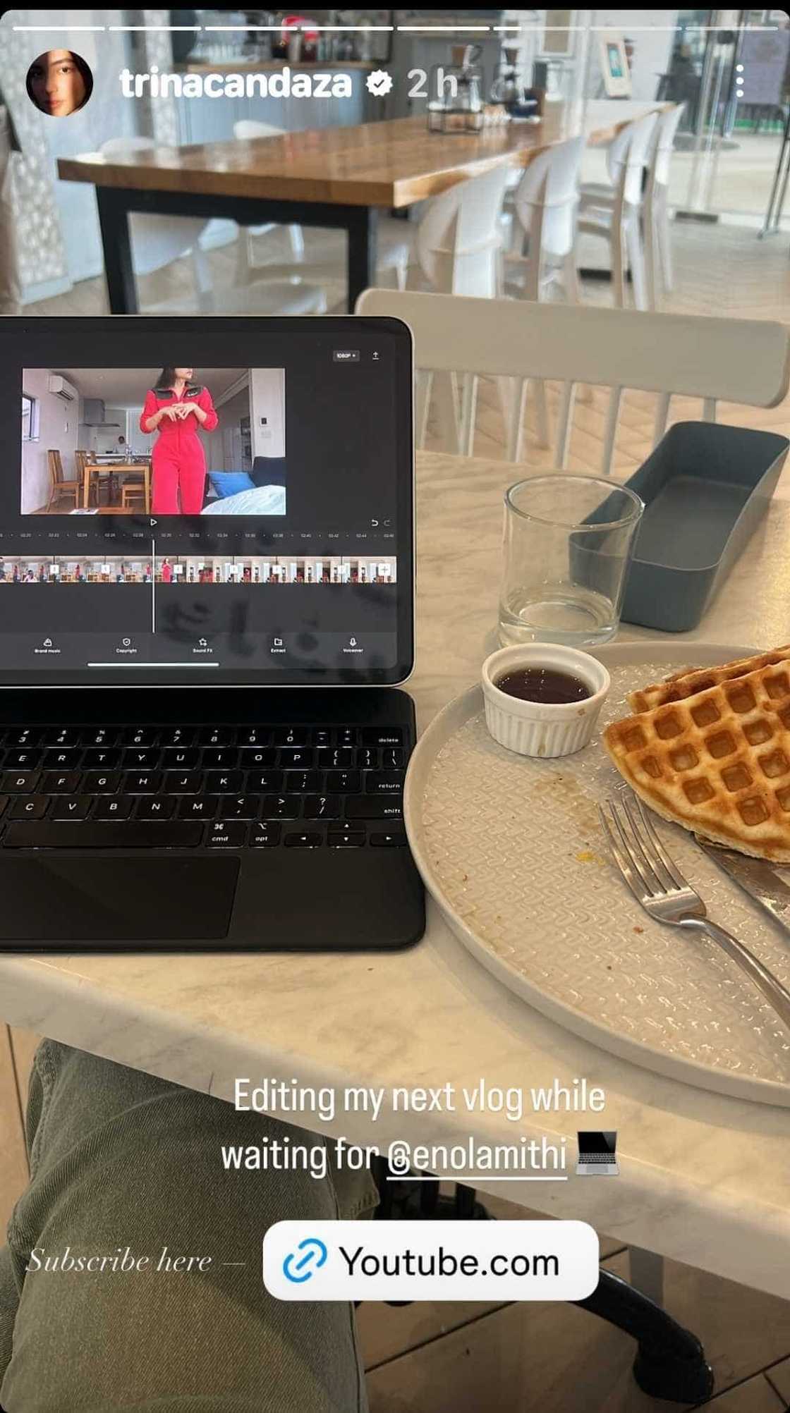Trina Candaza, ipinasilip ginagawa niya habang inaantay matapos klase ni Mithi: "Editing my vlog" Trina Candaza, ipinasilip ginagawa niya habang inaantay matapos klase ni Mithi: "Editing my vlog"