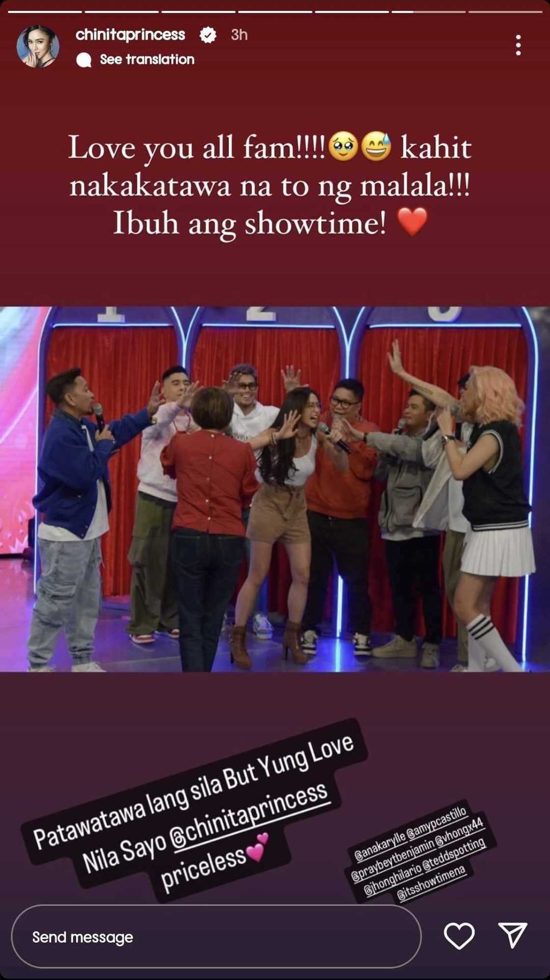 Kim Chiu, matapos ipagdasal ng kanyang 'It's Showtime' family: "Love you all"