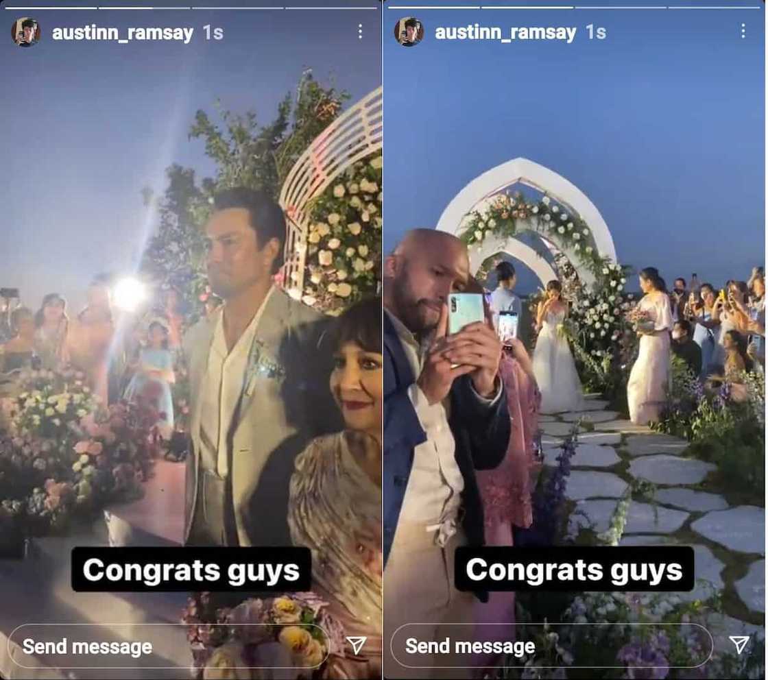 Austin Ramsay congratulates father Derek Ramsay, Ellen Adarna on their wedding Austin Ramsay congratulates father Derek Ramsay, Ellen Adarna on their wedding