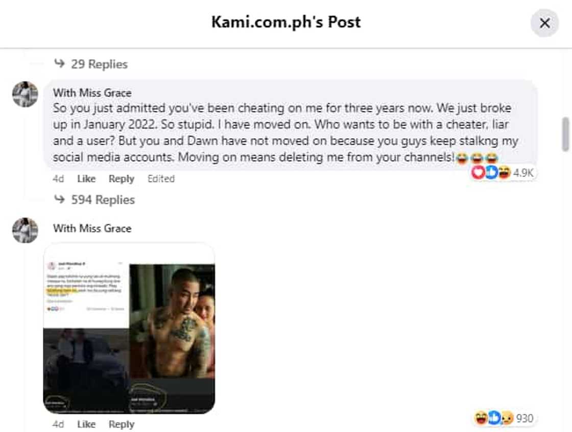 Miss Grace sa 'move on' post ni PK: "You just admitted you've been cheating on me.." Miss Grace sa 'move on' post ni PK: "You just admitted you've been cheating on me.."