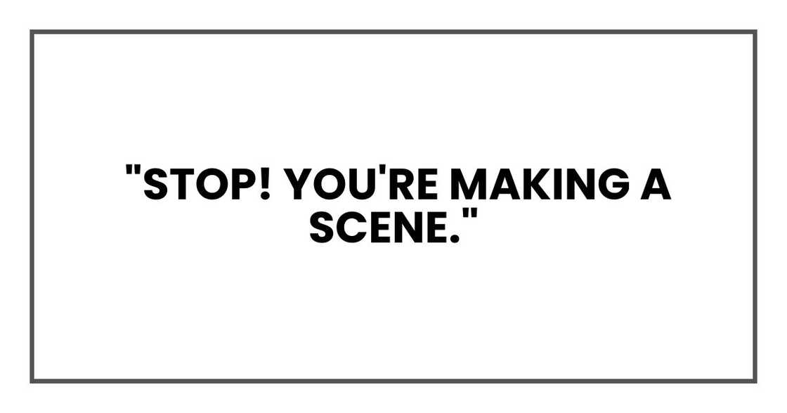 STOP! You're making a scene."