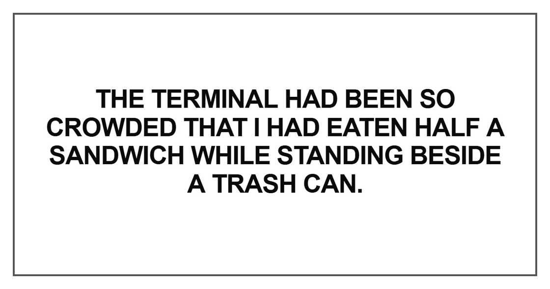 the terminal had been so crowded
