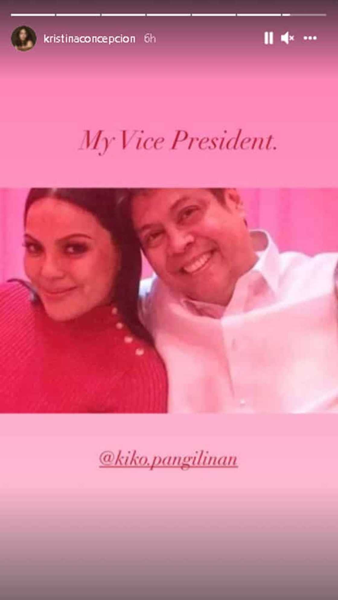 KC Concepcion gives all-out support to her 'dad' Sen. Kiko Pangilinan