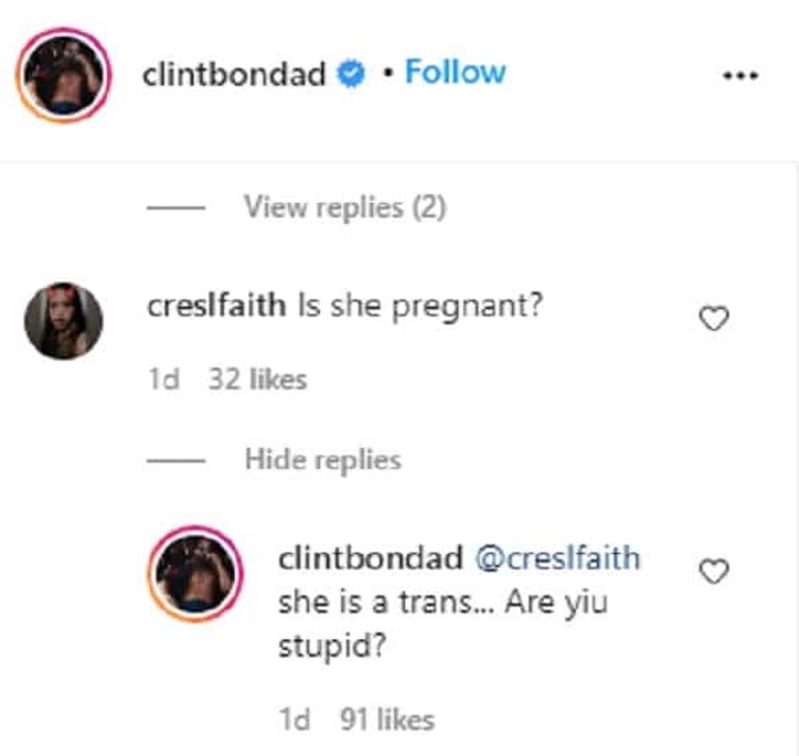 Ang savage! Clint Bondad responds to netizen who asked if Thai billionaire Anne Jakrajutatip is pregnant Ang savage! Clint Bondad responds to netizen who asked if Thai billionaire Anne Jakrajutatip is pregnant