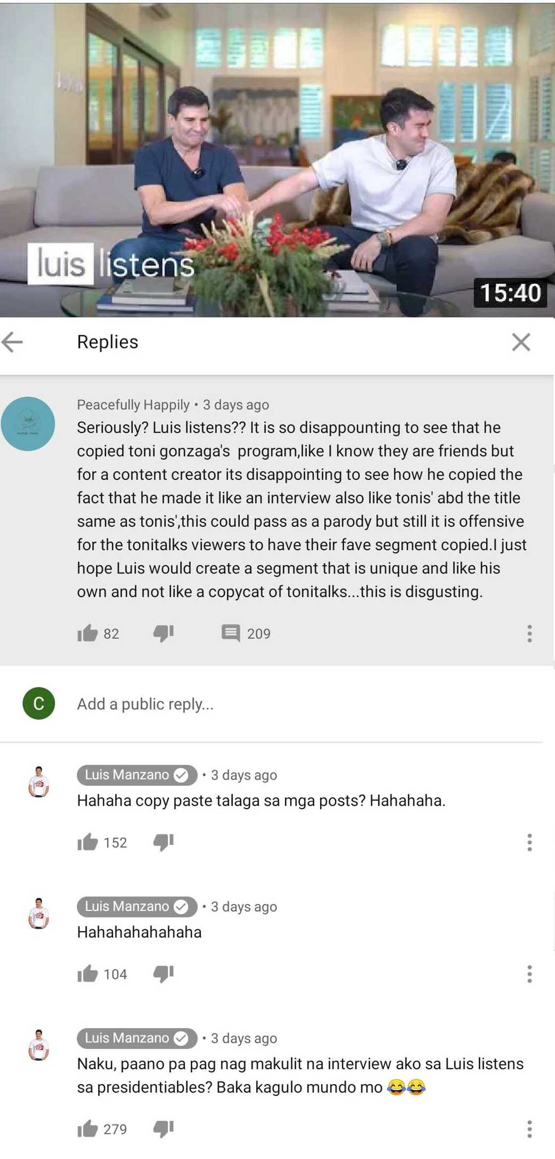 Luis Manzano, nagbiro na i-interview-in niya ang presidentiables matapos punahin ng basher ang ‘Luis Listens’ Luis Manzano, nagbiro na i-interview-in niya ang presidentiables matapos punahin ng basher ang ‘Luis Listens’