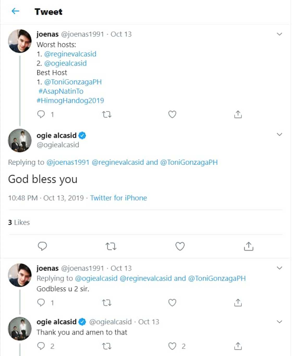 Ogie Alcasid responds to basher claiming him & Regine Velasquez are worst ASAP hosts Ogie Alcasid responds to basher claiming him & Regine Velasquez are worst ASAP hosts