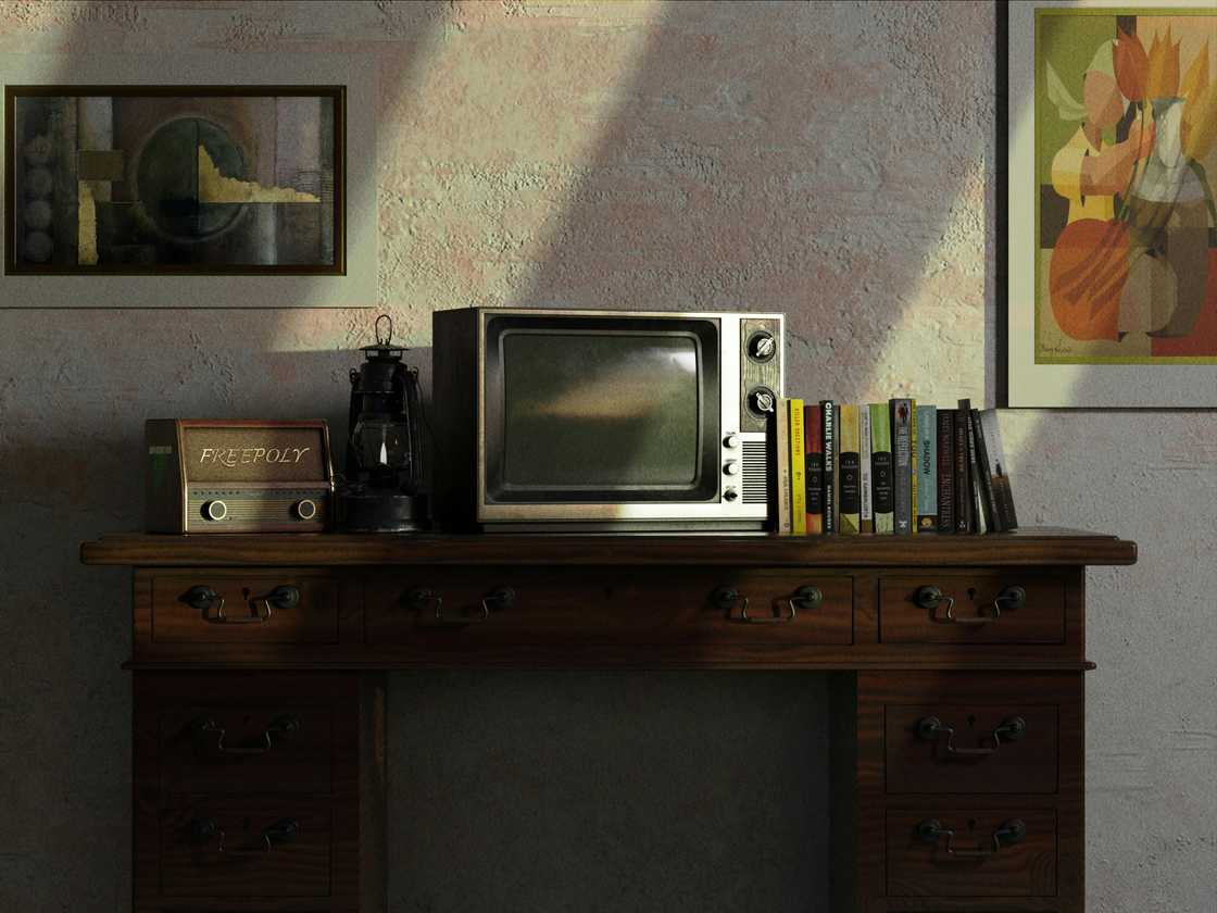 A small old television
