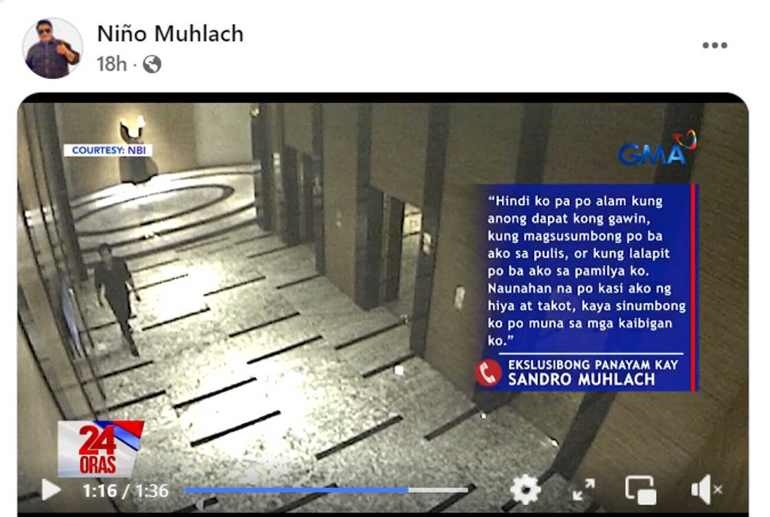 Niño Muhlach, ni-repost ang ulat ukol CCTV footage kung saan makikita si Sandro