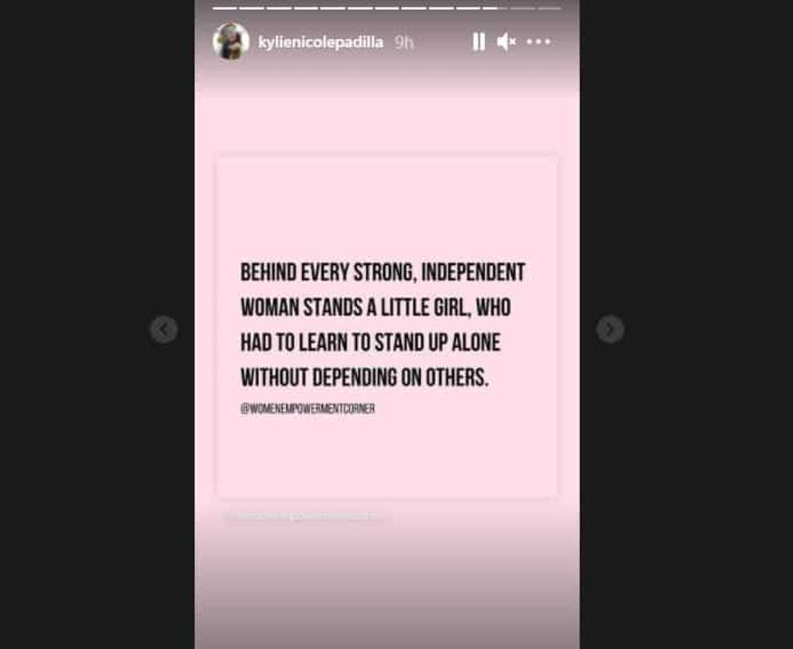 Kylie Padilla posts about not depending on others amid issue with Aljur Kylie Padilla posts about not depending on others amid issue with Aljur