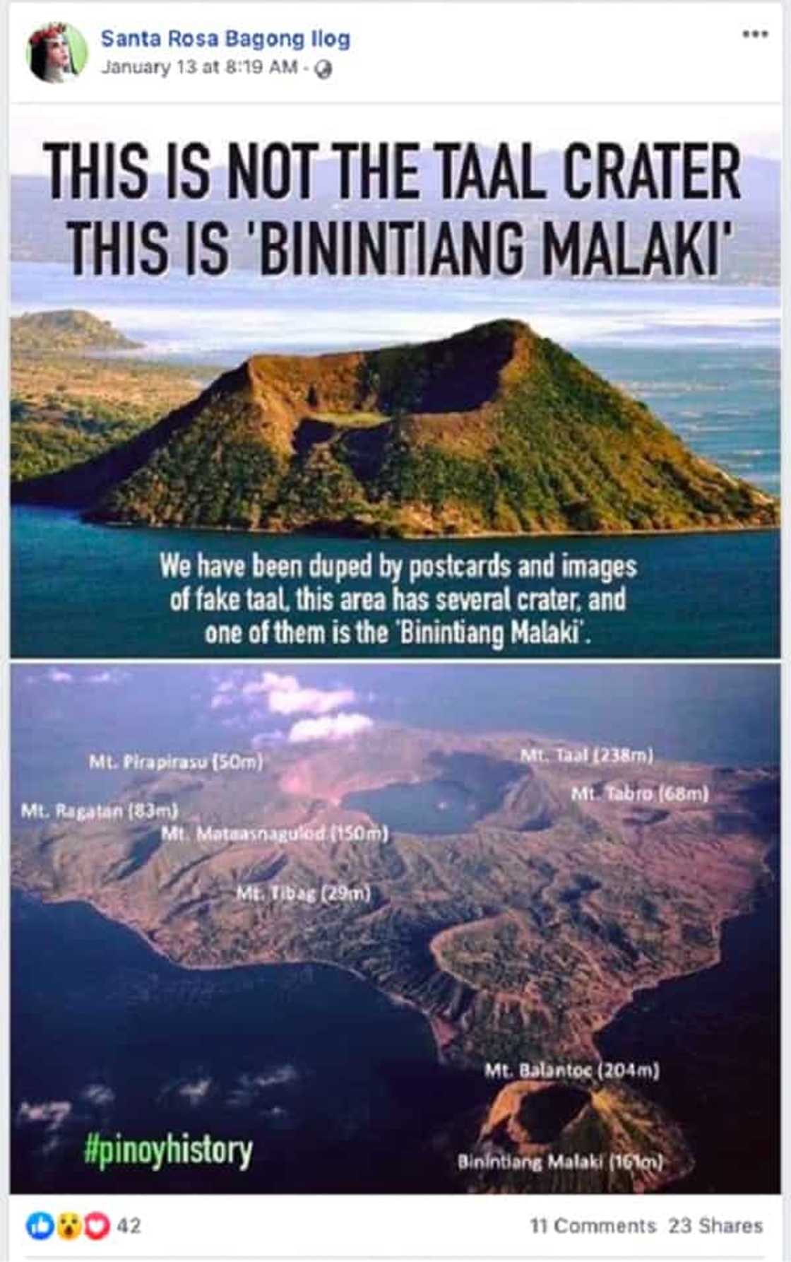 Fact check: ‘Binintiang Malaki’ is not part of Taal Volcano Fact check: ‘Binintiang Malaki’ is not part of Taal Volcano