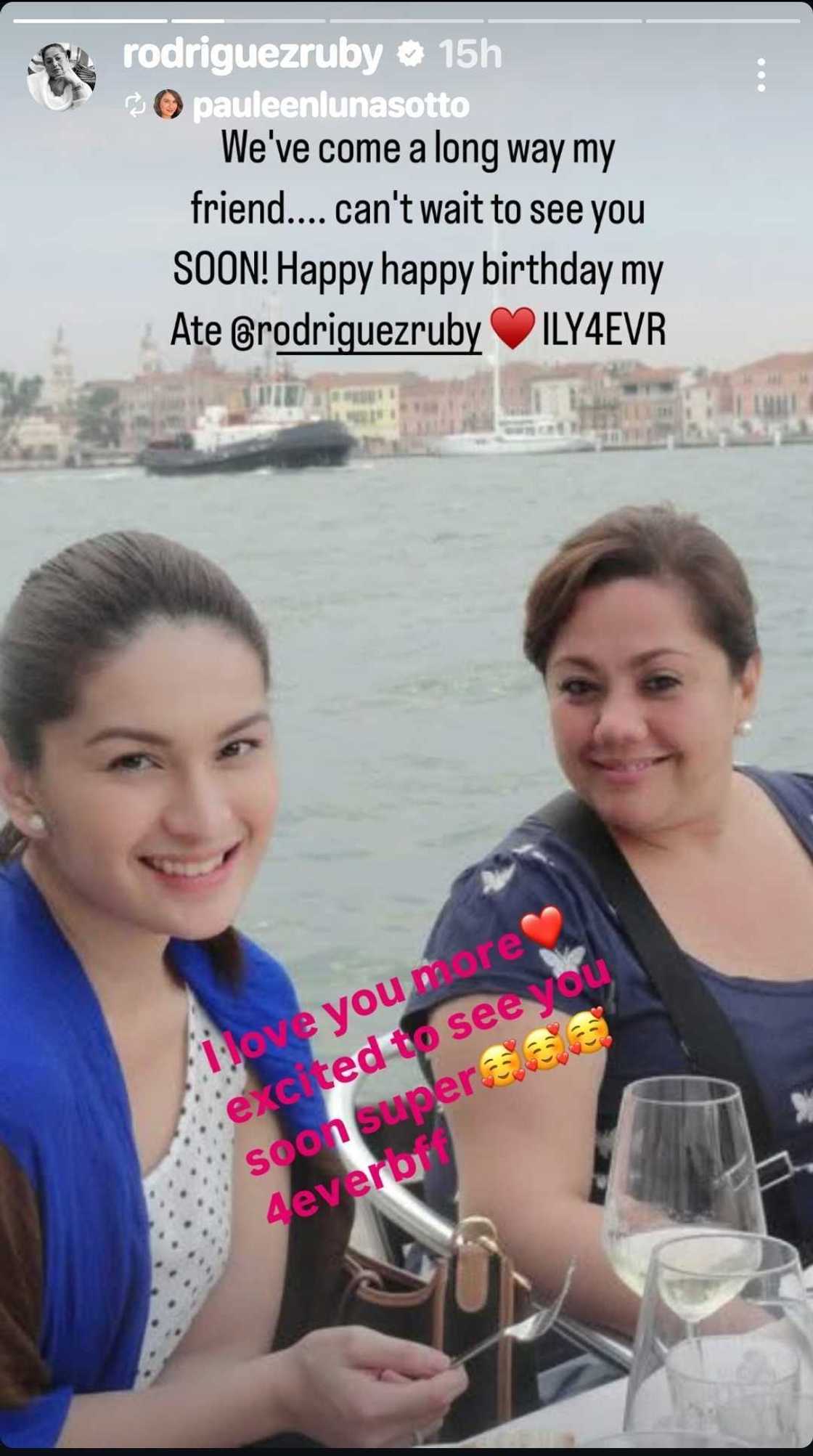 Pauleen Luna, may nakakaantig na birthday message para kay Ruby Rodriguez