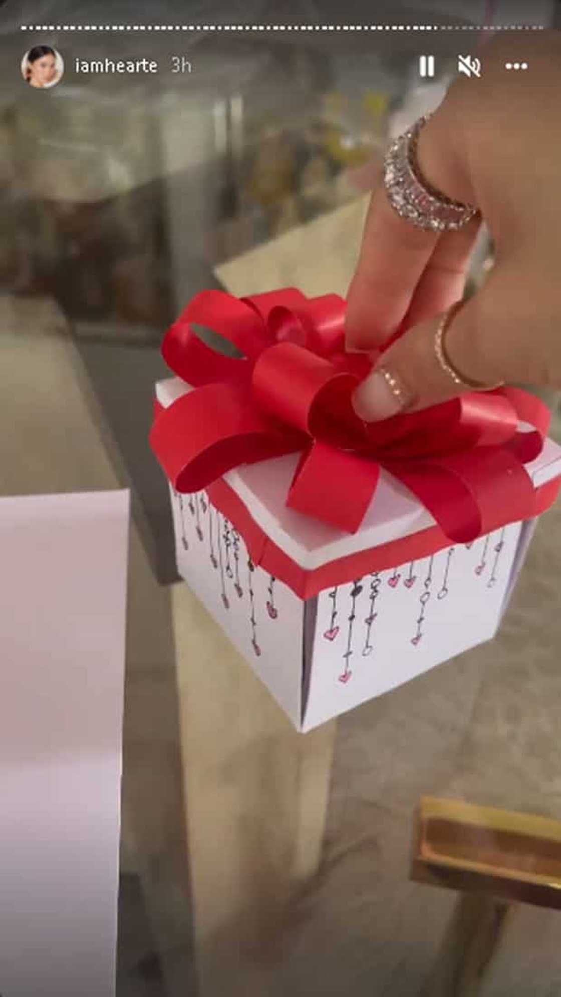 Handcrafted birthday card na ginawa ng anak ni Chiz Escudero para kay Heart, ibinahagi ng aktres