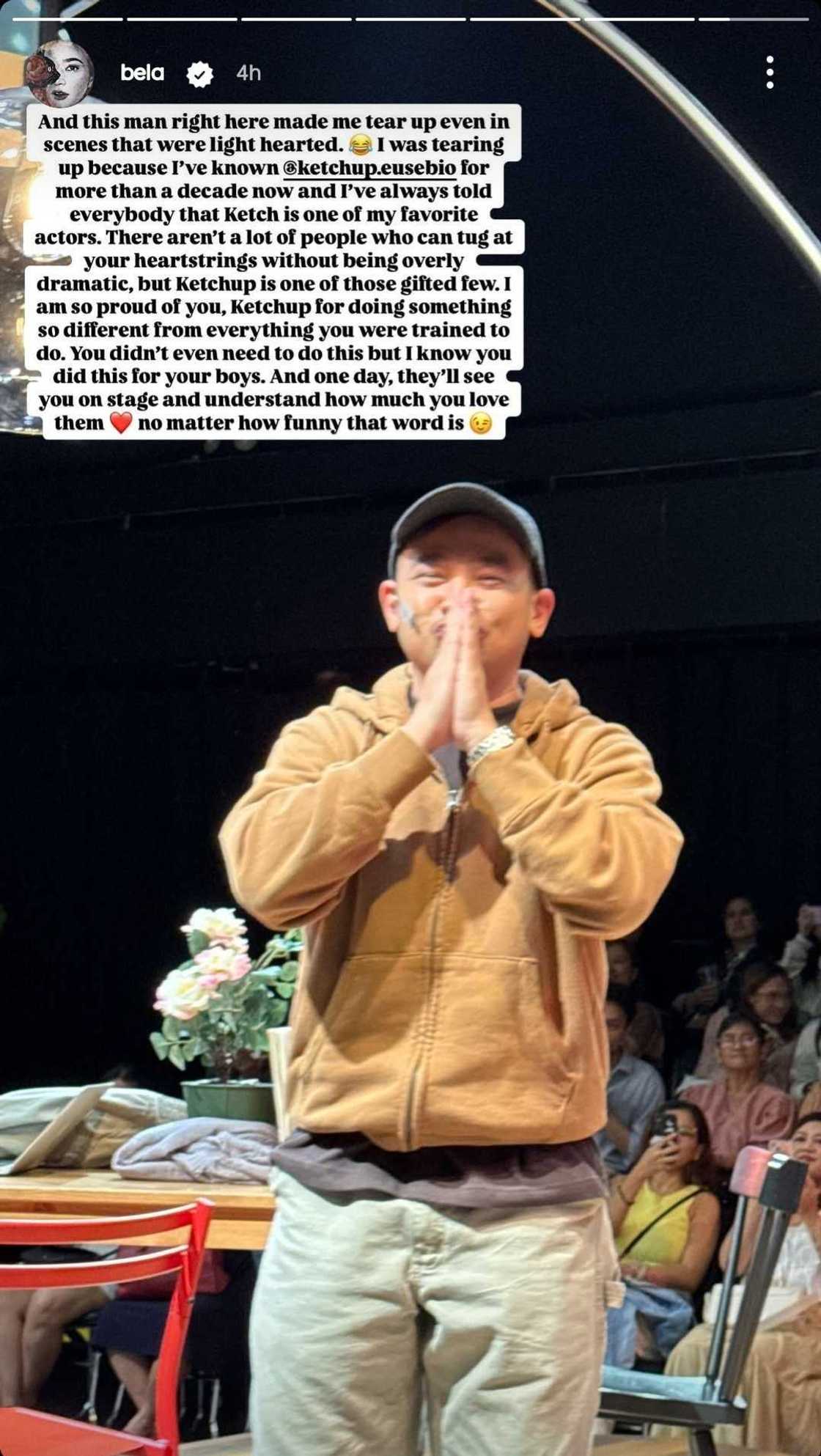 Bela Padilla, naiyak sa performance ni Ketchup Eusebio; pinuri rin si Iza Calzado Bela Padilla, naiyak sa performance ni Ketchup Eusebio; pinuri rin si Iza Calzado