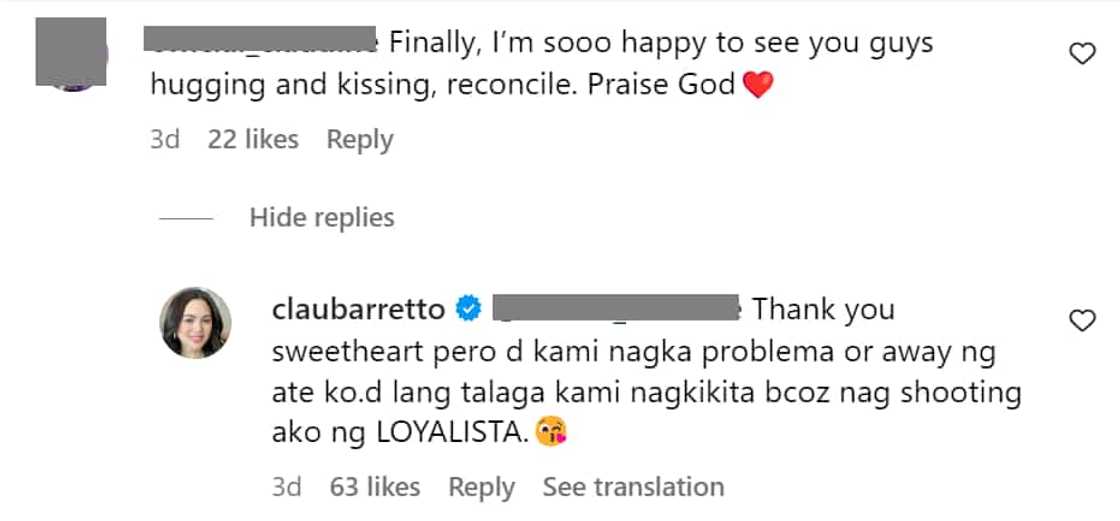 Claudine Barretto, pinabulaanang nag-away sila ni Gretchen Barretto