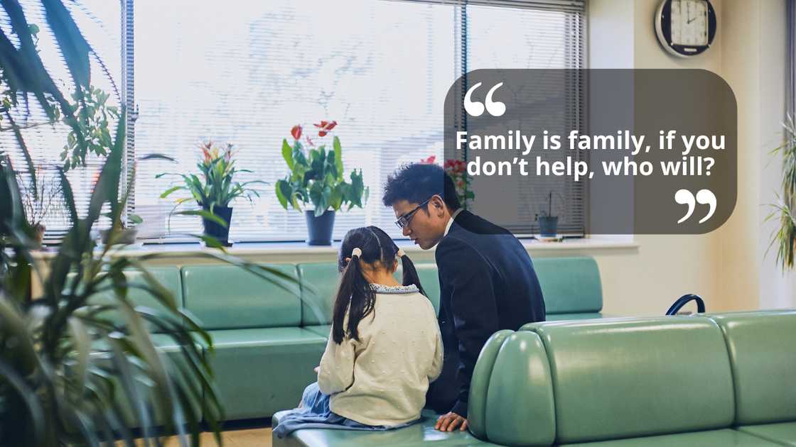 A father and daughter talking A father and daughter talking