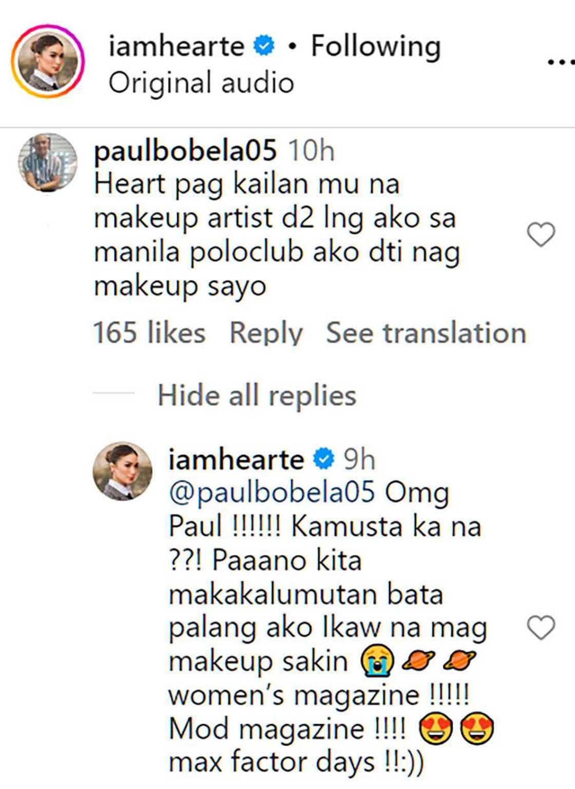 Heart Evangelista, pinahalagahan ang dating make-up artist: “Bata palang ako ikaw na mag makeup sakin” Heart Evangelista, pinahalagahan ang dating make-up artist: “Bata palang ako ikaw na mag makeup sakin”