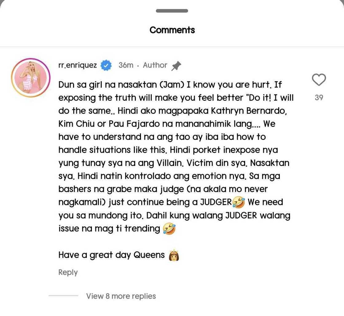 RR Enriquez, may mensahe kay Jam Villanueva sa gitna ng Maris-Anthony issue RR Enriquez, may mensahe kay Jam Villanueva sa gitna ng Maris-Anthony issue